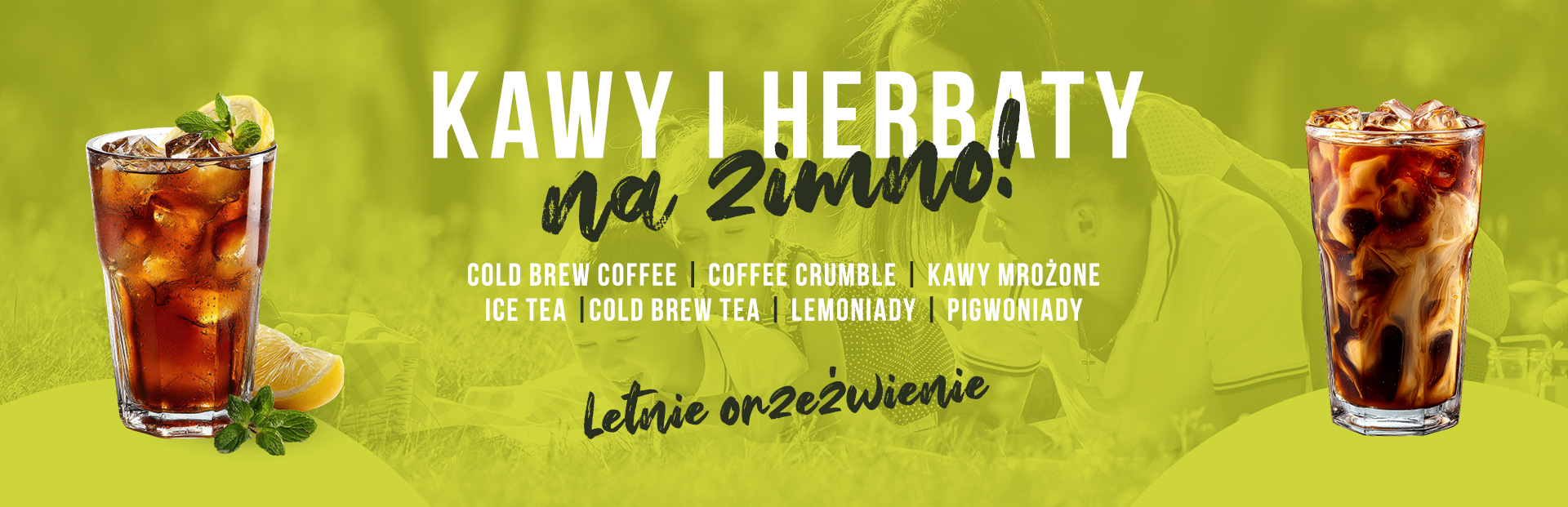 kawy i herbaty na zimno